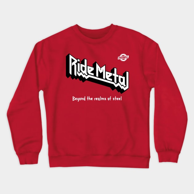 RIDE METAL Crewneck Sweatshirt by reigedesign